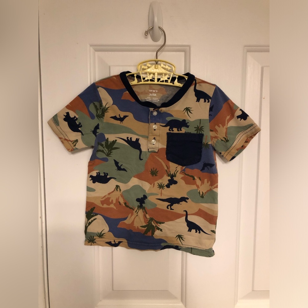 Boys camp dino tee shirt